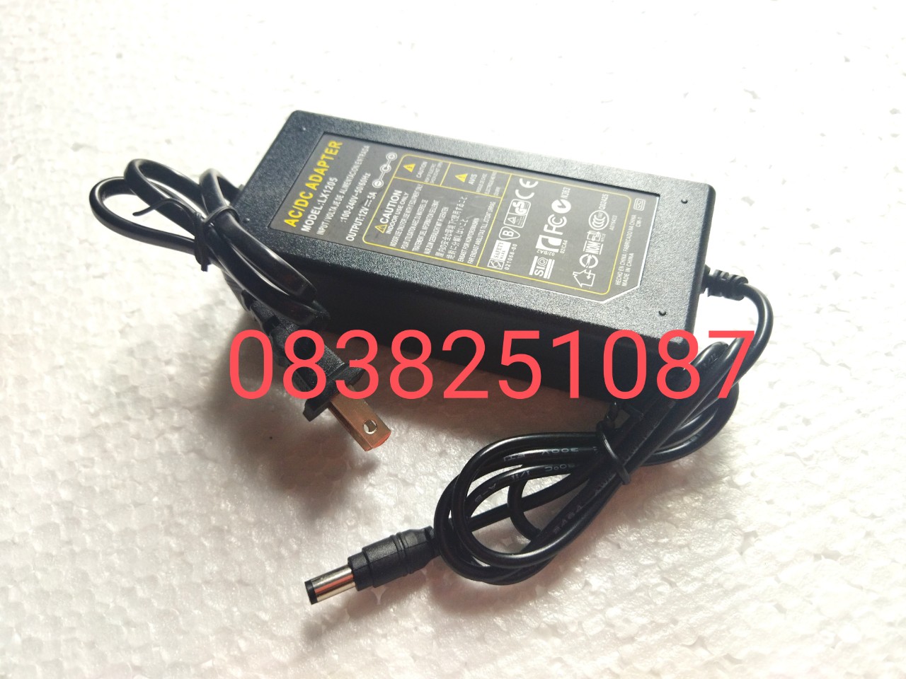 [HCM]Bộ đổi nguồn điện 220v sang 12V-5A (DC) (Nhựa) - Bộ Adapter Chuyển Nguồn 12v 5A