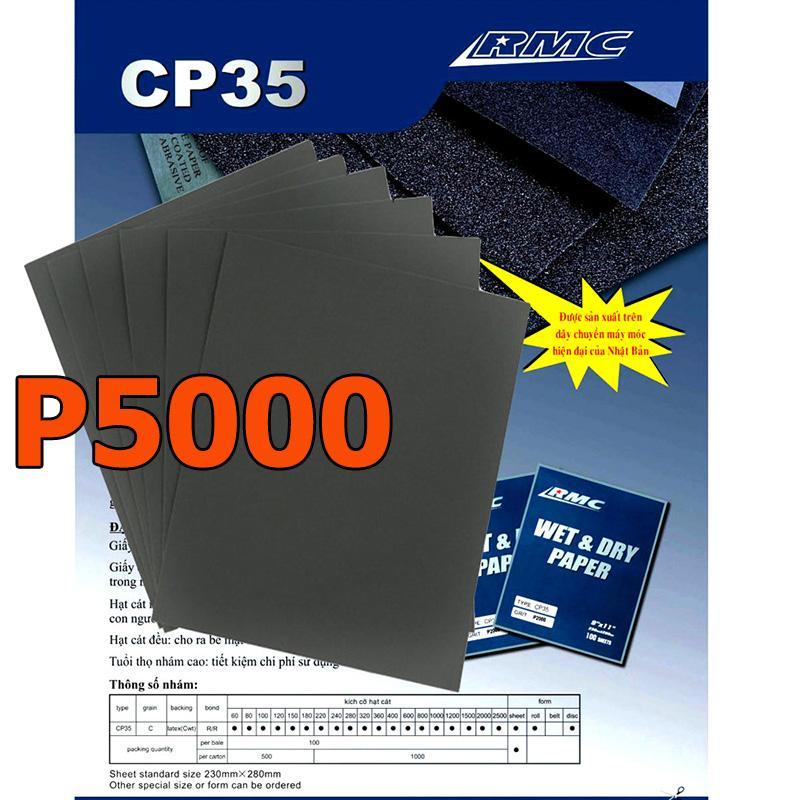 Xấp 5 tờ nhám Nhật A4 RMC siêu mịn độ hạt P5000