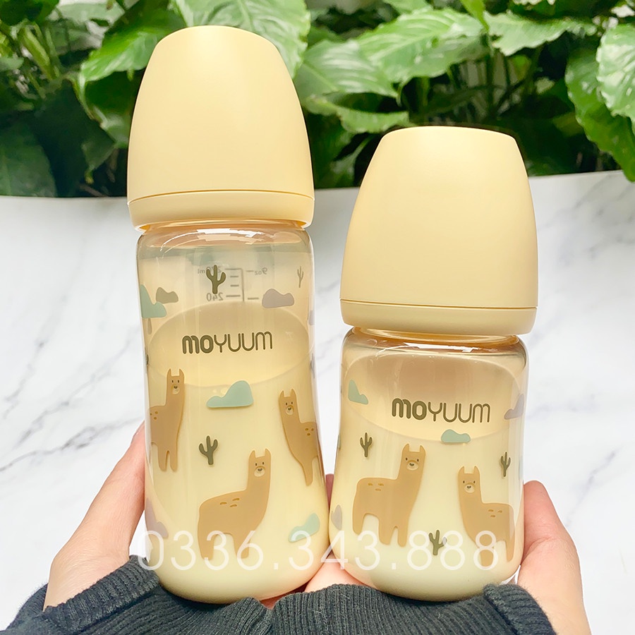 Bình sữa Moyuum hoạ tiết Lạc Đà Hàn Quốc 170ml /270ml cho bé