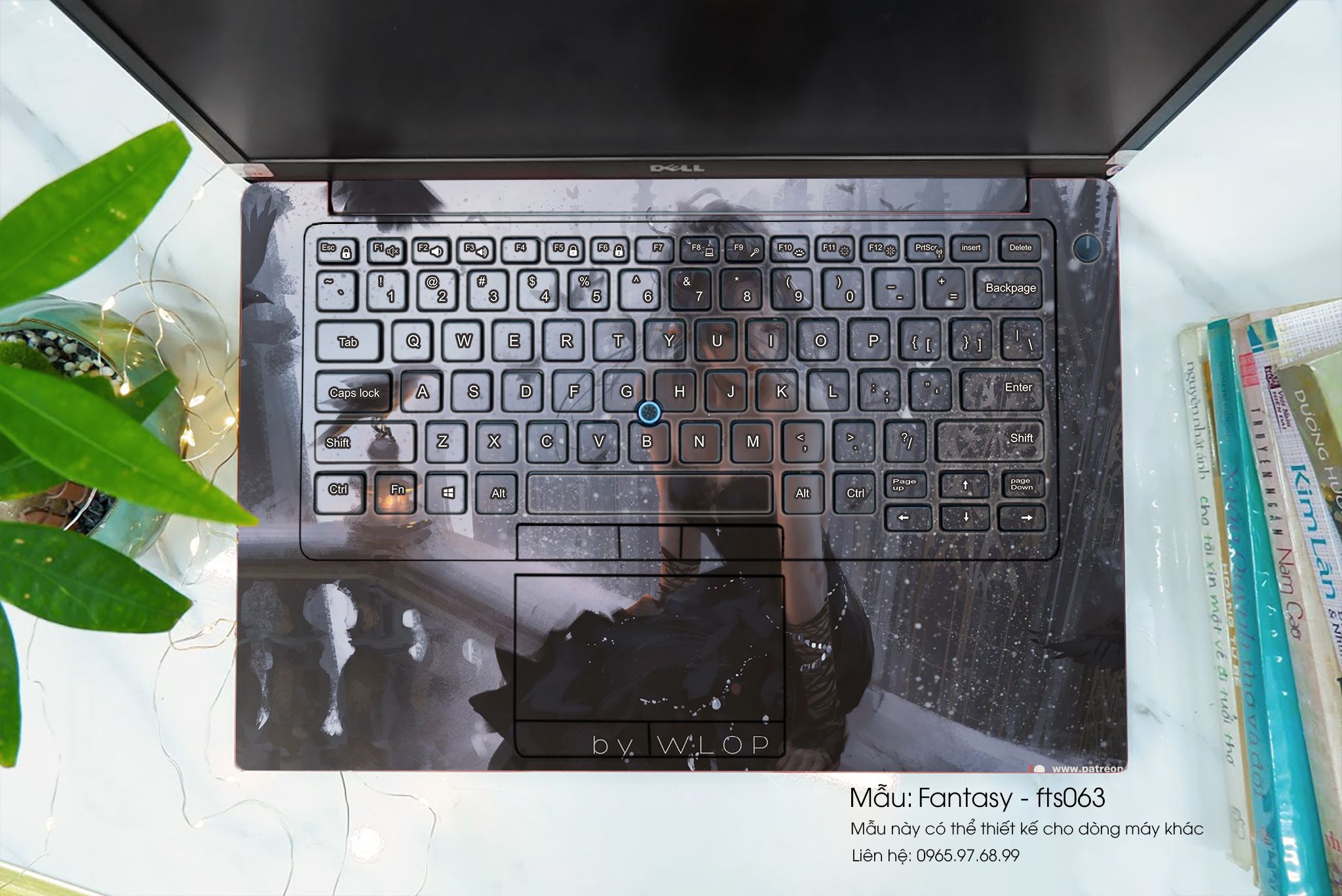 Decal Skin dán Laptop MSI mẫu Fantasy (inbox mã máy cho shop)