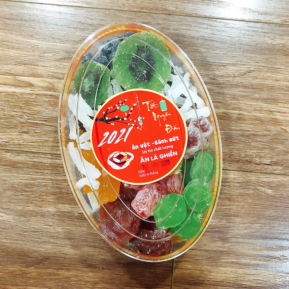 [ MỨT TẾT NGON, LUÔN DATE MỚI ] 01 Hộp Mứt Trái Cây Thập Cẩm Đà Lạt (Date: 06 tháng)-[ 12.12 Hot Deals ]