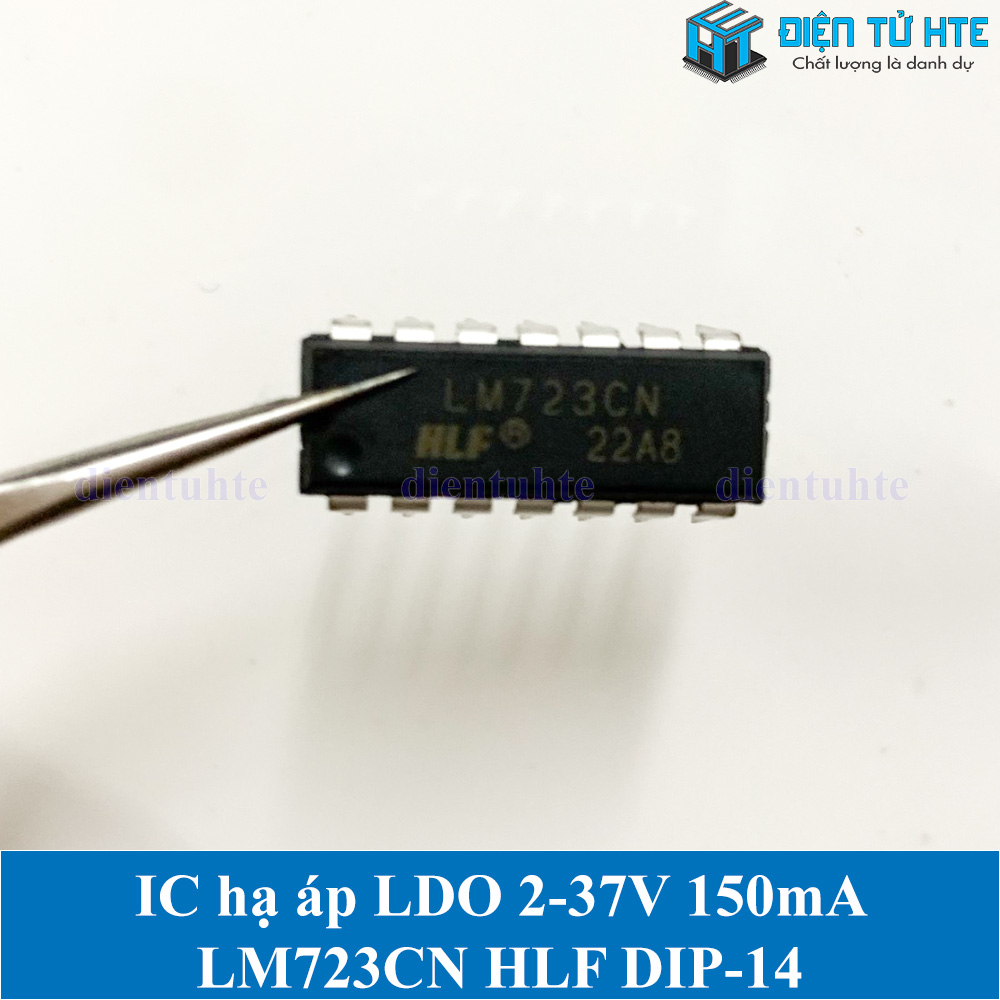 Ic nguồn hạ áp ldo chỉnh được 2-37v 150ma lm723 lm723cn dip-14