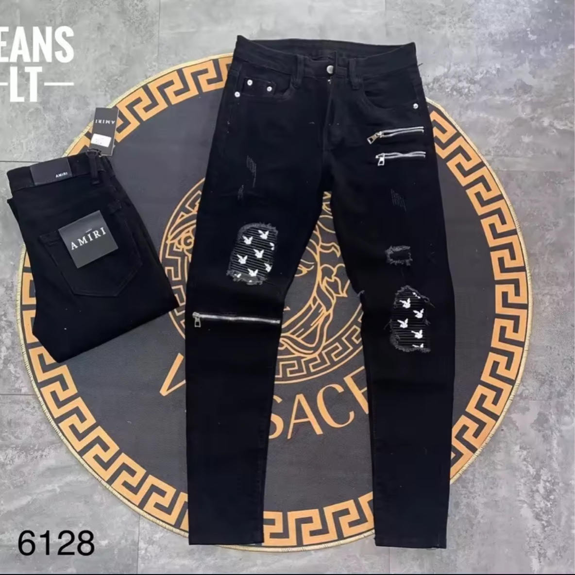 Quần jean nam cao cấp hàng vnxk vá da thời trang phong cách hàng chuẩn shop