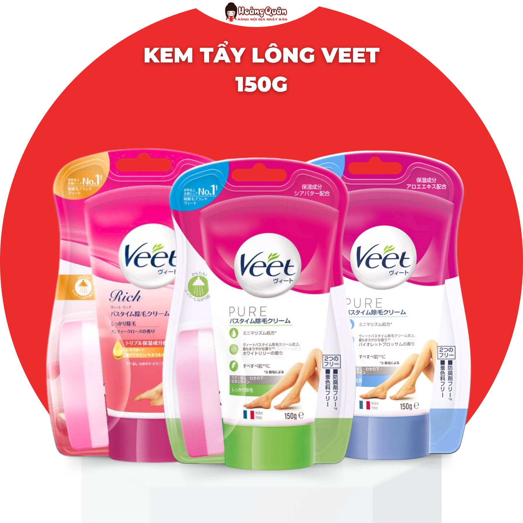Kem Tẩy Lông Veet 150g Nhật Bản
