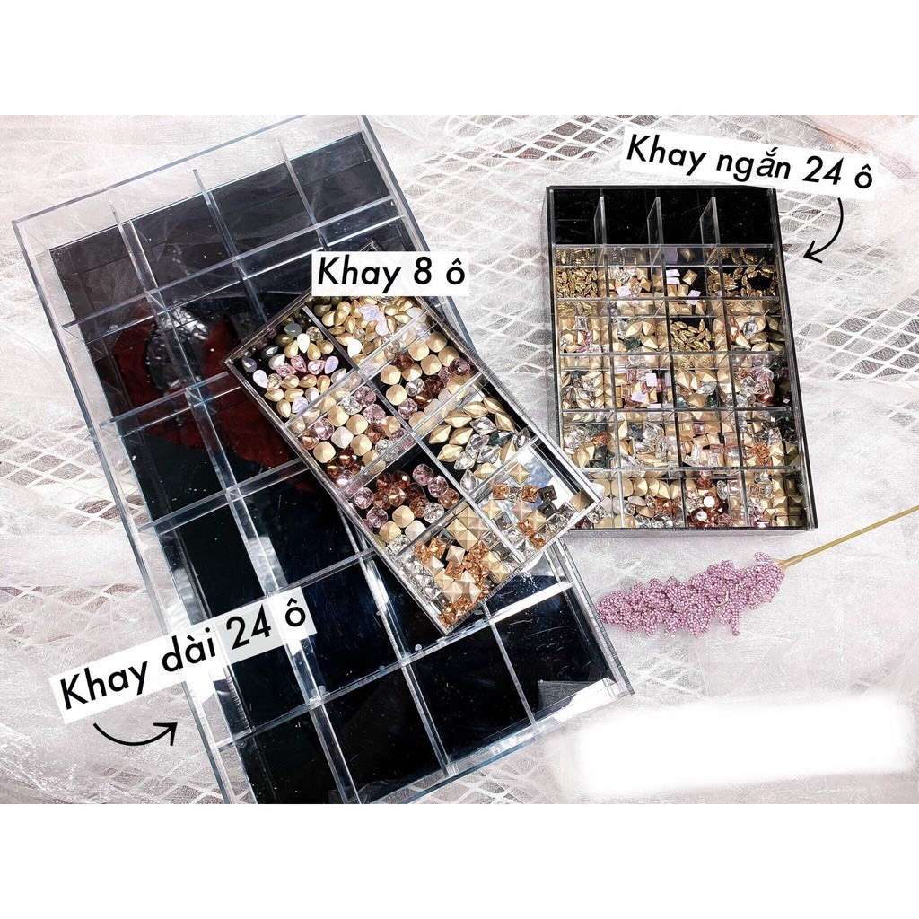 Khay đựng trang trí nail-Khay mica cao cấp
