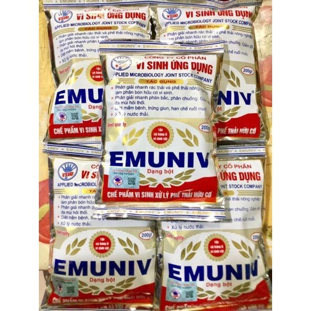 Combo 5 gói chế phẩm vi sinh xử lý chế phẩm hữu cơ em emuniv 200gr
