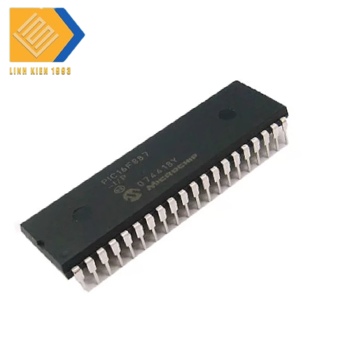 IC vi điều khiển PIC16F887-I/PT DIP40 8-Bit Microcontroller, 20MHz chân cắm