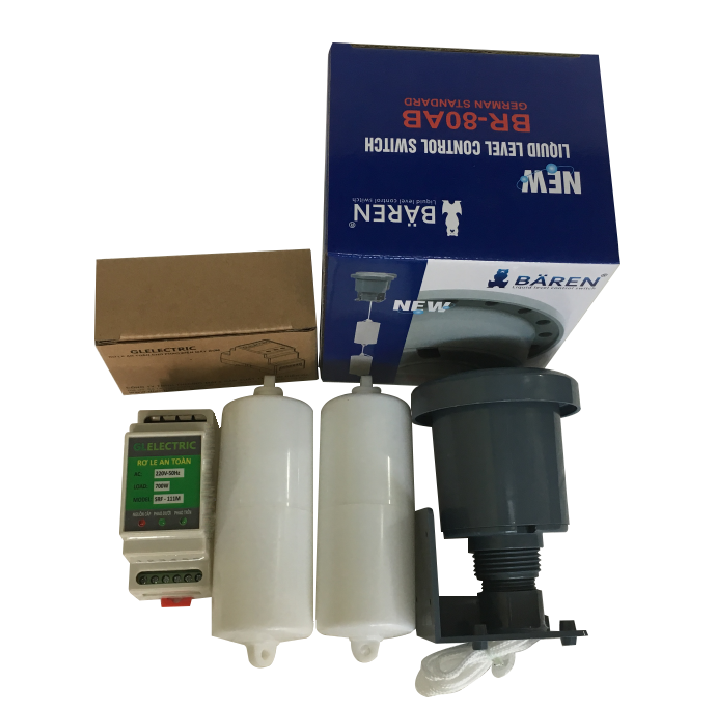 Rơ le an toàn 1kw + 02 phao điện