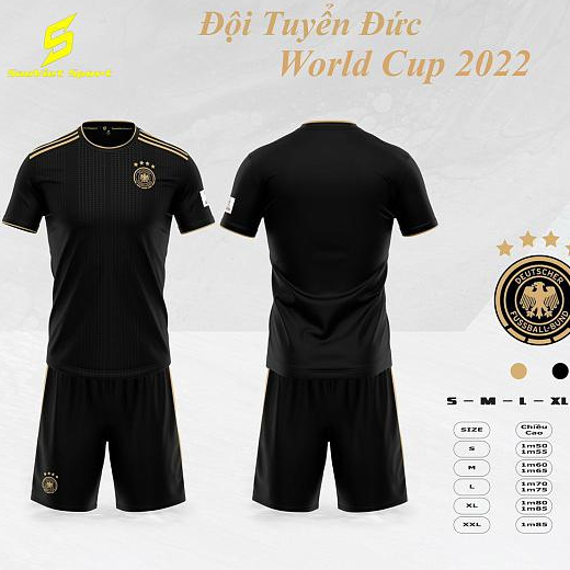 Áo Bóng Đá Đội Tuyển Đức 2024 Mới - Thun Co Dãn 4 Chiều