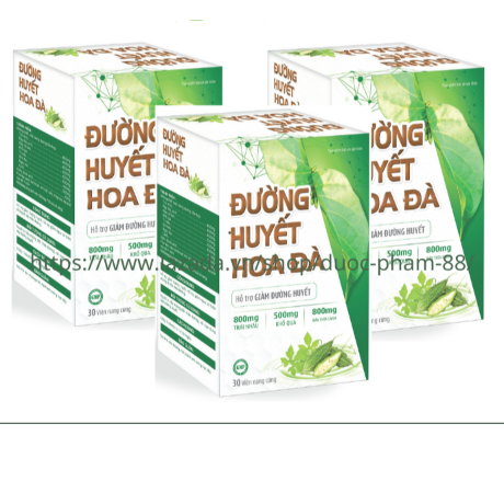 Thực phẩm chức năng giảm đường huyết giảm biến chứng tiểu đường Đường Huyết Hoa Đà 3 hộp x 30 viên