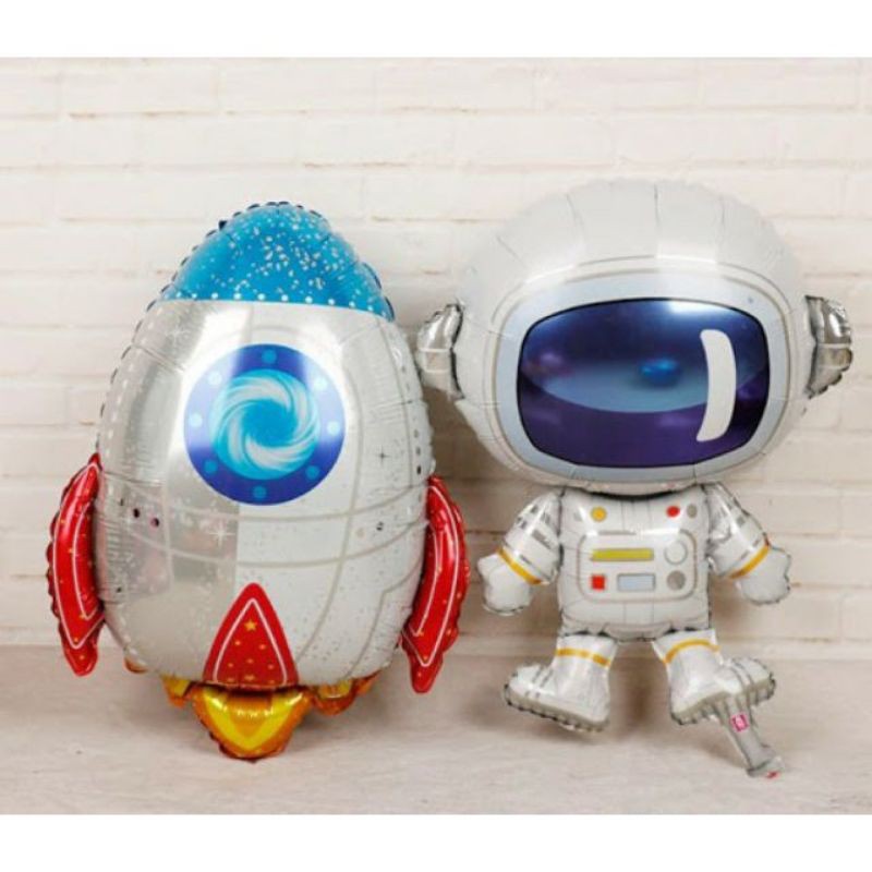 [ Size lớn 60cm] Bóng kiếng hình phi hành gia tàu vũ trụ