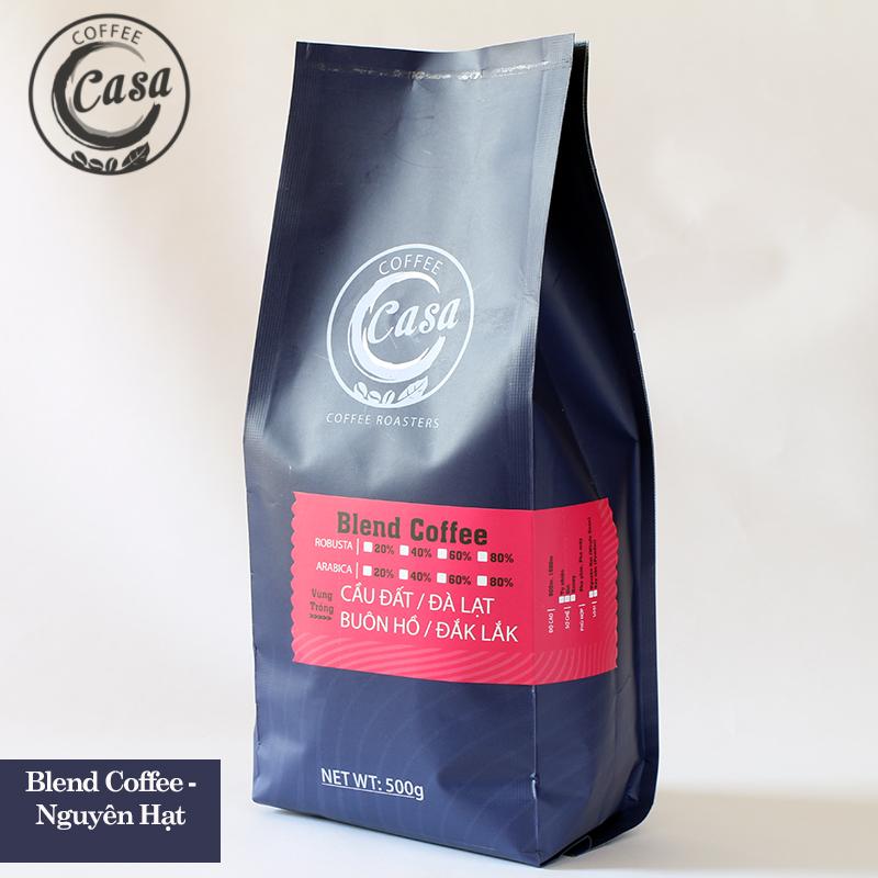 Cà phê hạt Blend Coffee nguyên chất vị cân bằng thơm nồng nàn 500gr