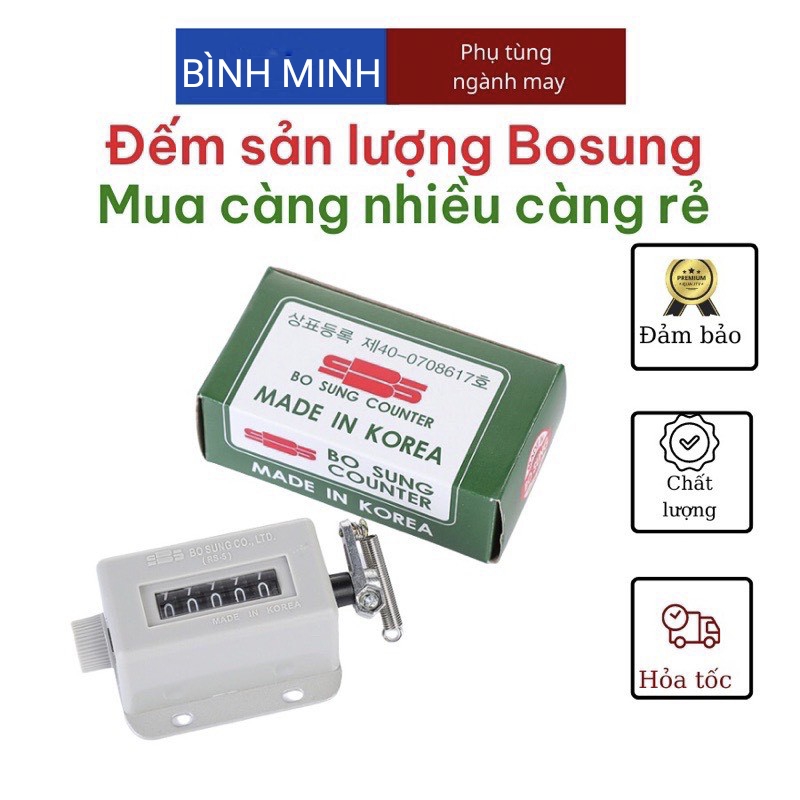 Máy đếm sản lượng sản phẩm Bosung được sử dụng trong nghành may