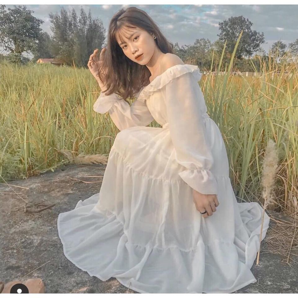 ( ẢNH THẬT) ĐẦM CÔNG CHÚA MÀU TRẮNG ULZZANG DÁNG XÒE CỰC CHẤT, PHUONGMART, ĐẦM XÒE VINTAGE MÀU TRẮNG, ĐẦM TRẮNG, ĐẦM MAXI , ĐẦM DỰ TIỆC