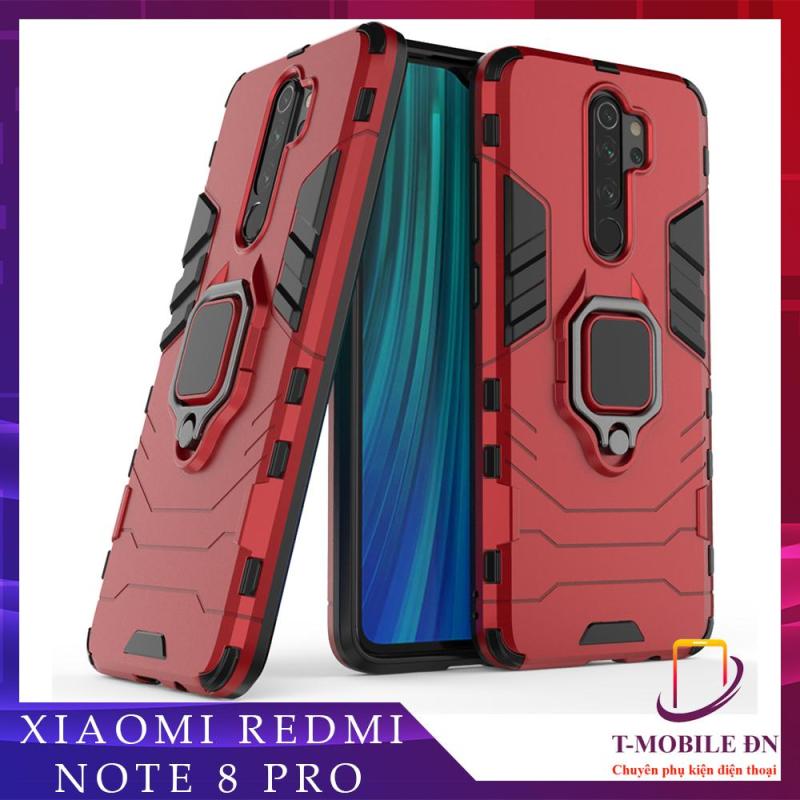 Giá Ốp lưng Xiaomi Redmi Note 8 Pro chống sốc iron man kèm nhẫn ring chống xem video tiện lợi