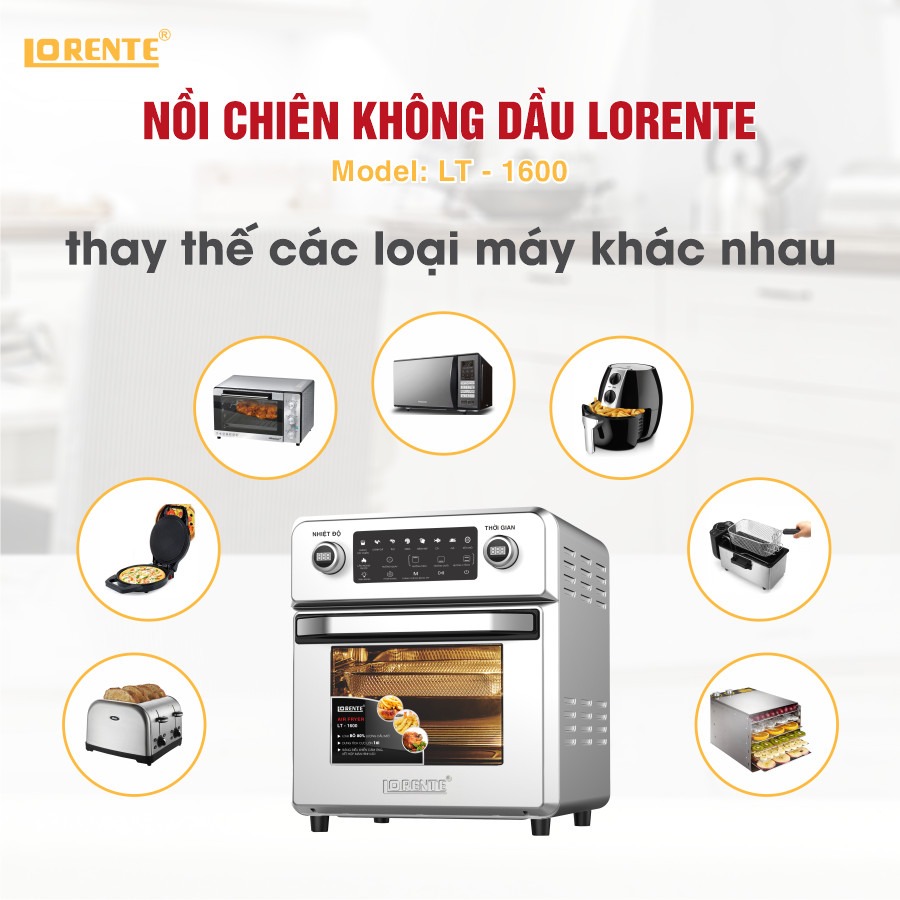 Nồi chiên không dầu Lorente LT-1600