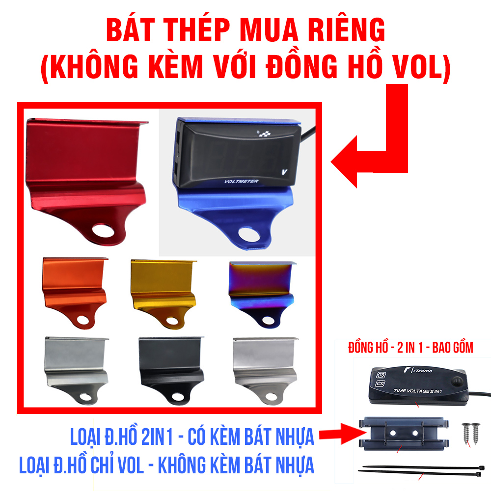 [HCM]Đồng hồ LED đa năng đo vôn thời gian xe máy