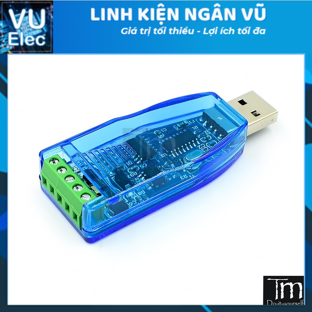 Modul chuyển đổi usb to rs485 có cách ly nguồn mosun chuẩn công nghiệp