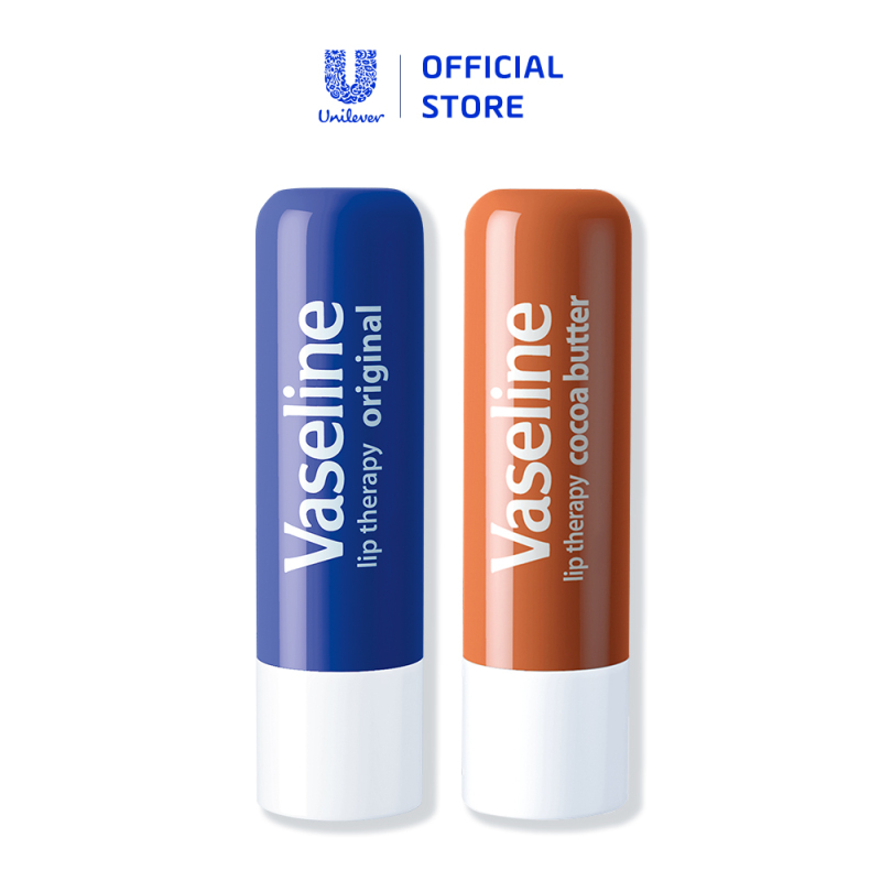 Bộ 2 son dưỡng môi Vaseline  dạng thỏi Lip Therapy Stick: Bơ Cao Cao và Mềm mịn ( 4.8g x2)