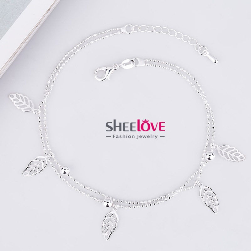 [HCM]Lắc chân siêu rẻ mẫu mới Hot trend Chiếc lá xinh xắn dễ thương