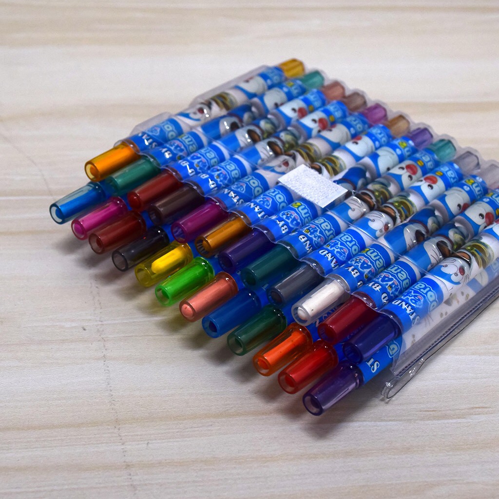 Bút sáp vặn 24 màu ( dài 11cm)