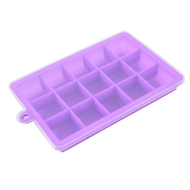 Hotx 15/24 grids silicone ice cube mold tray mould non-toxic durable bar pub ！