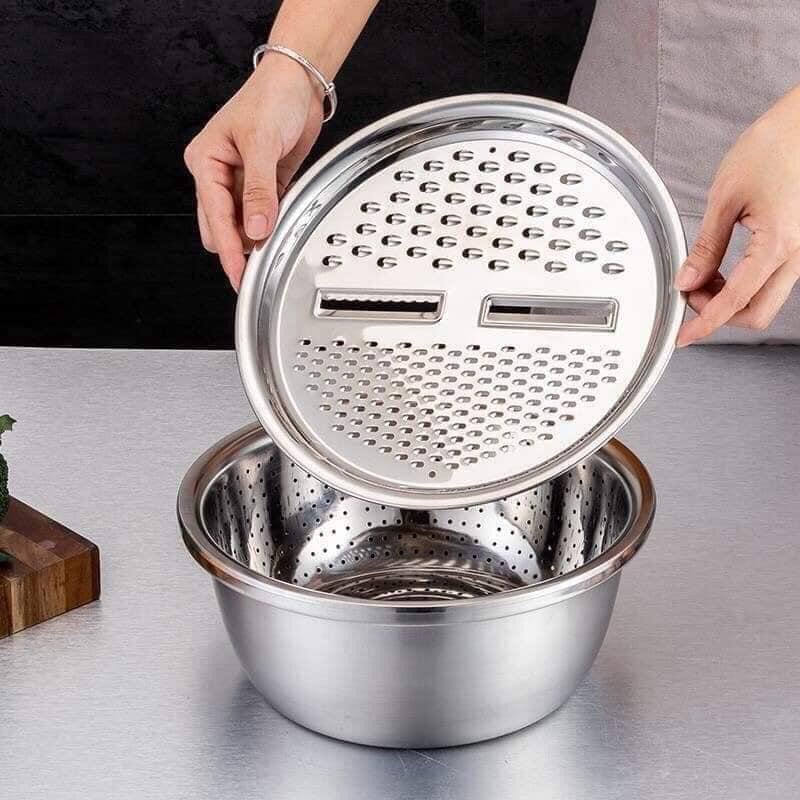 Rổ NẠO RAU CỦ ĐA NĂNG  INOX