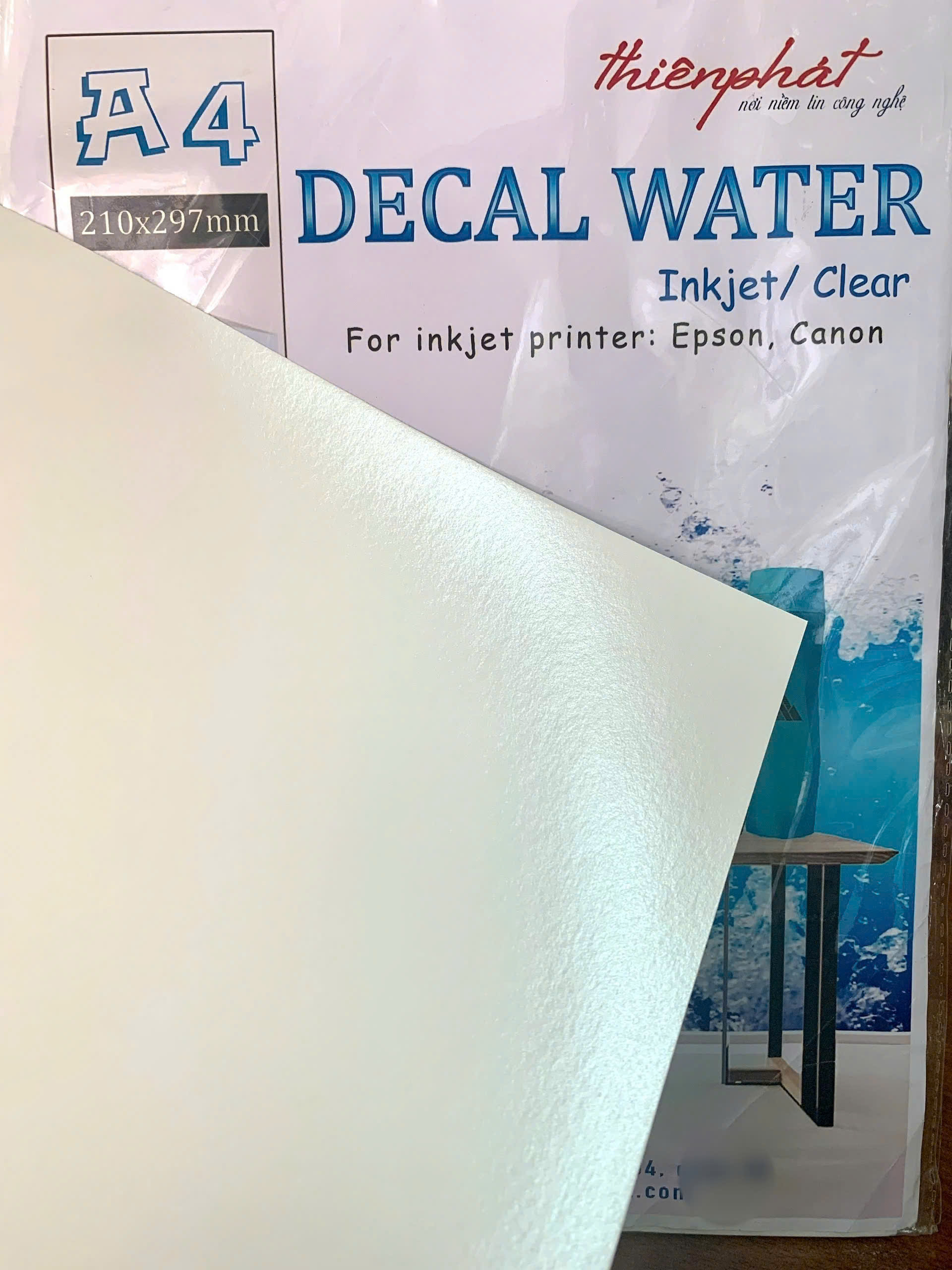 [HCM]Giấy In Nhiệt Decal Nước 20x30