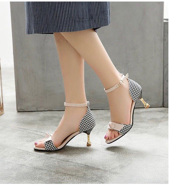 Giày Cao Gót 7p quai kết nơ bít gót