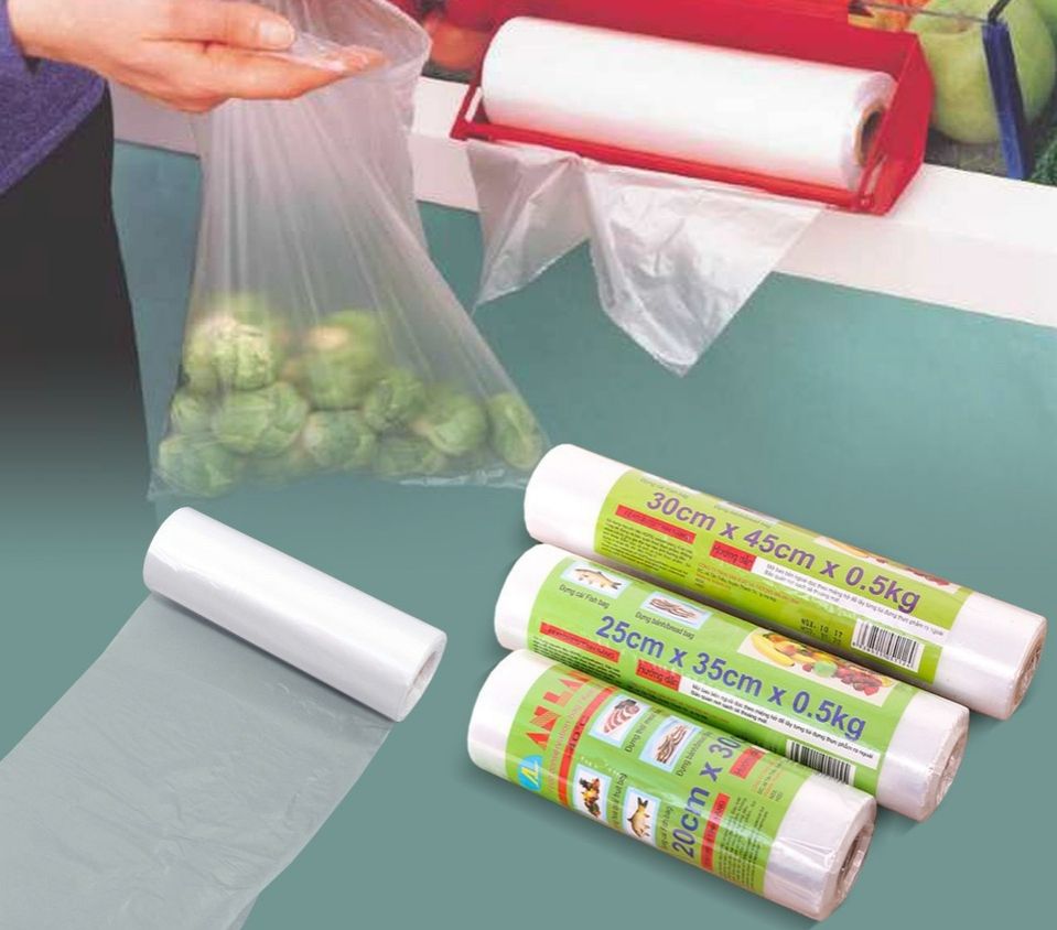 Combo 3 cuộn TÚI ĐỰNG THỰC PHẨM tự phân hủy sinh học 0,8kg