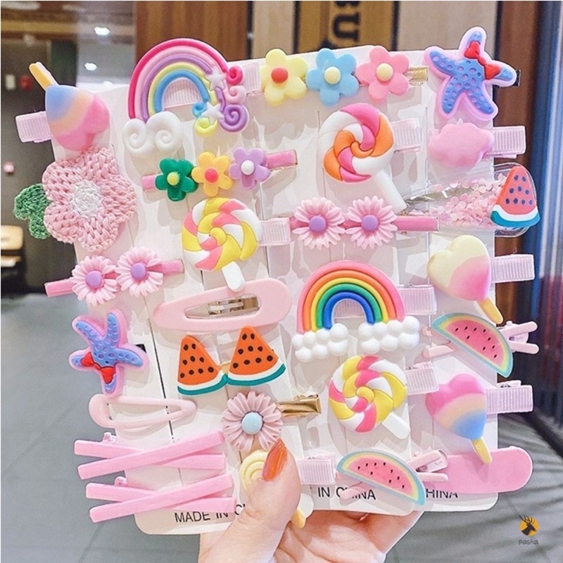 Set 14 kẹp tóc siêu cute cho bé gái