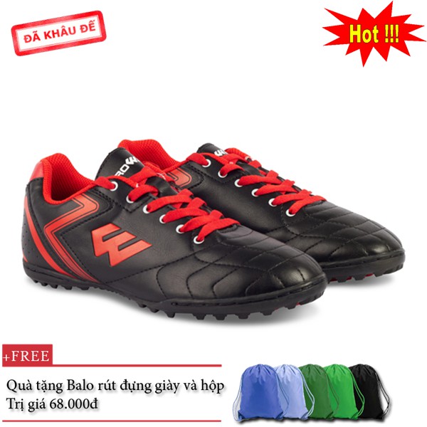 Giày đá bóng Prowin FX đen - nhà phân phối chính từ hãng - tặng kèm Balo rút đựng giày