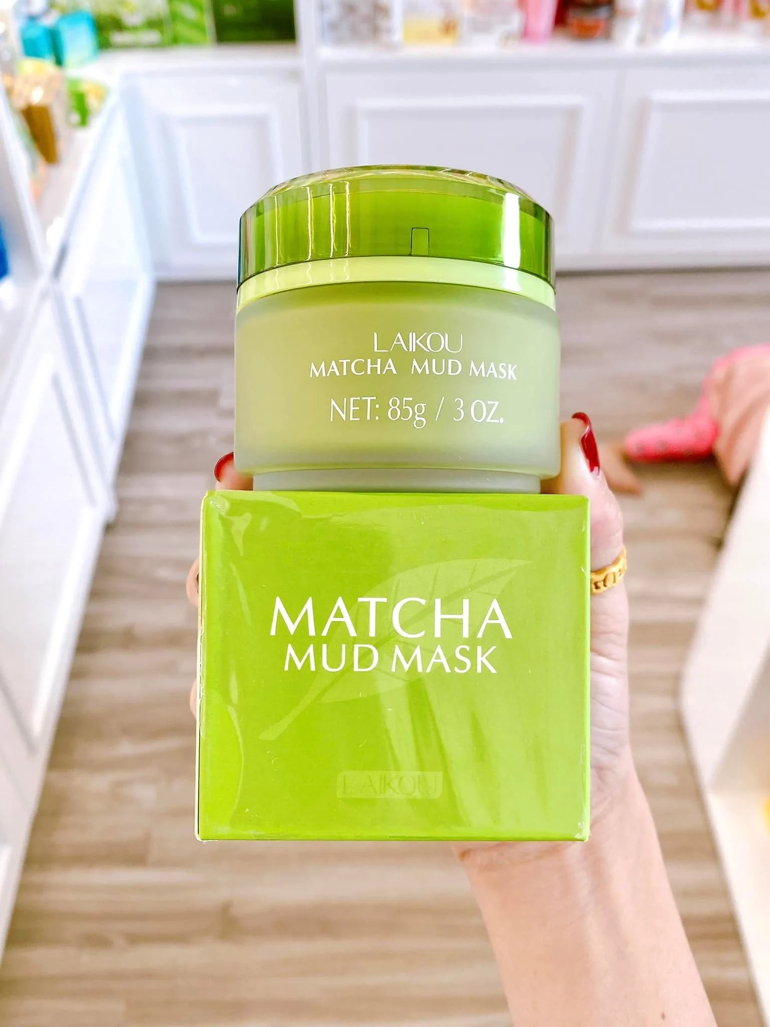 Mặt Nạ Bùn Trà Xanh Matcha Laikou Mud Mask 85g - Sạch Sâu, Loại Bỏ Mụn Đầu Đen