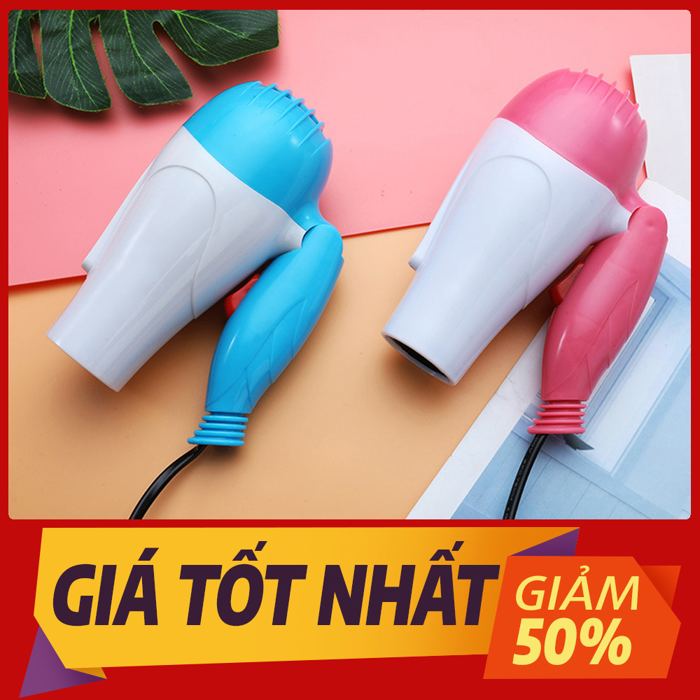 Máy sấy tóc mini , công suất mạnh mẽ 1000w đa năng cao cấp tiện dụng mang đi du lịch đi chơi