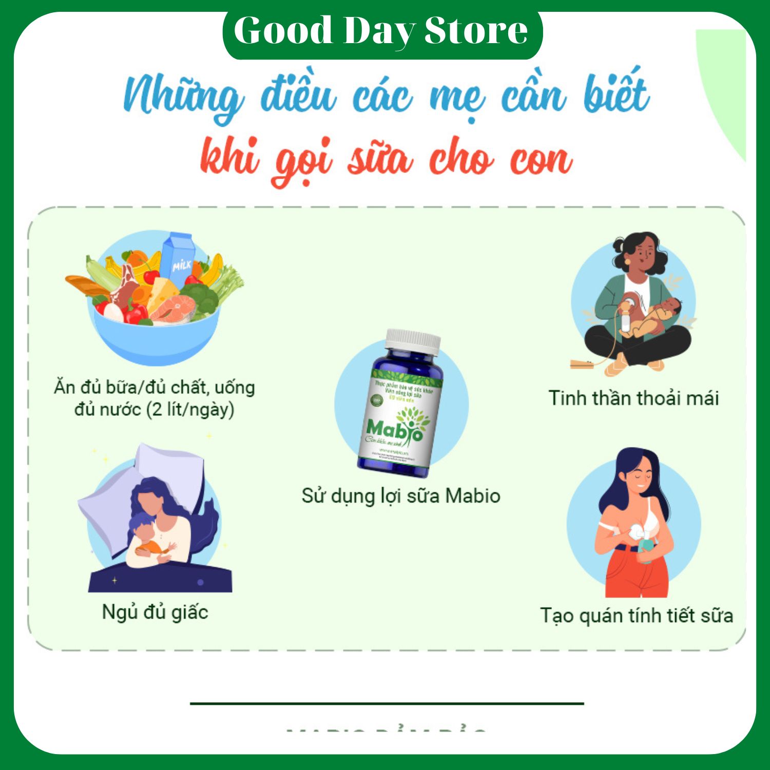 Viên uống lợi sữa Mabio