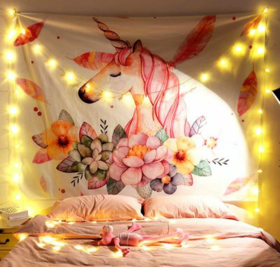 [FREE SHIP] [TẶNG KÈM DÂY ĐÈN LED 7M & PHỤ KIỆN TREO] Tấm Thảm Treo Tường (Lá Cây Nhiệt Đới 1m5x1m3) Trang Trí Decor Nội Thất