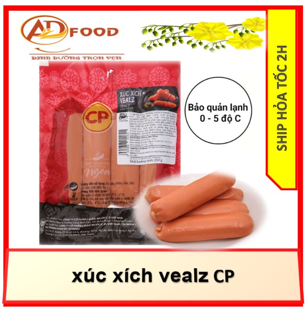 Xúc xích vealz cp gói 250gr