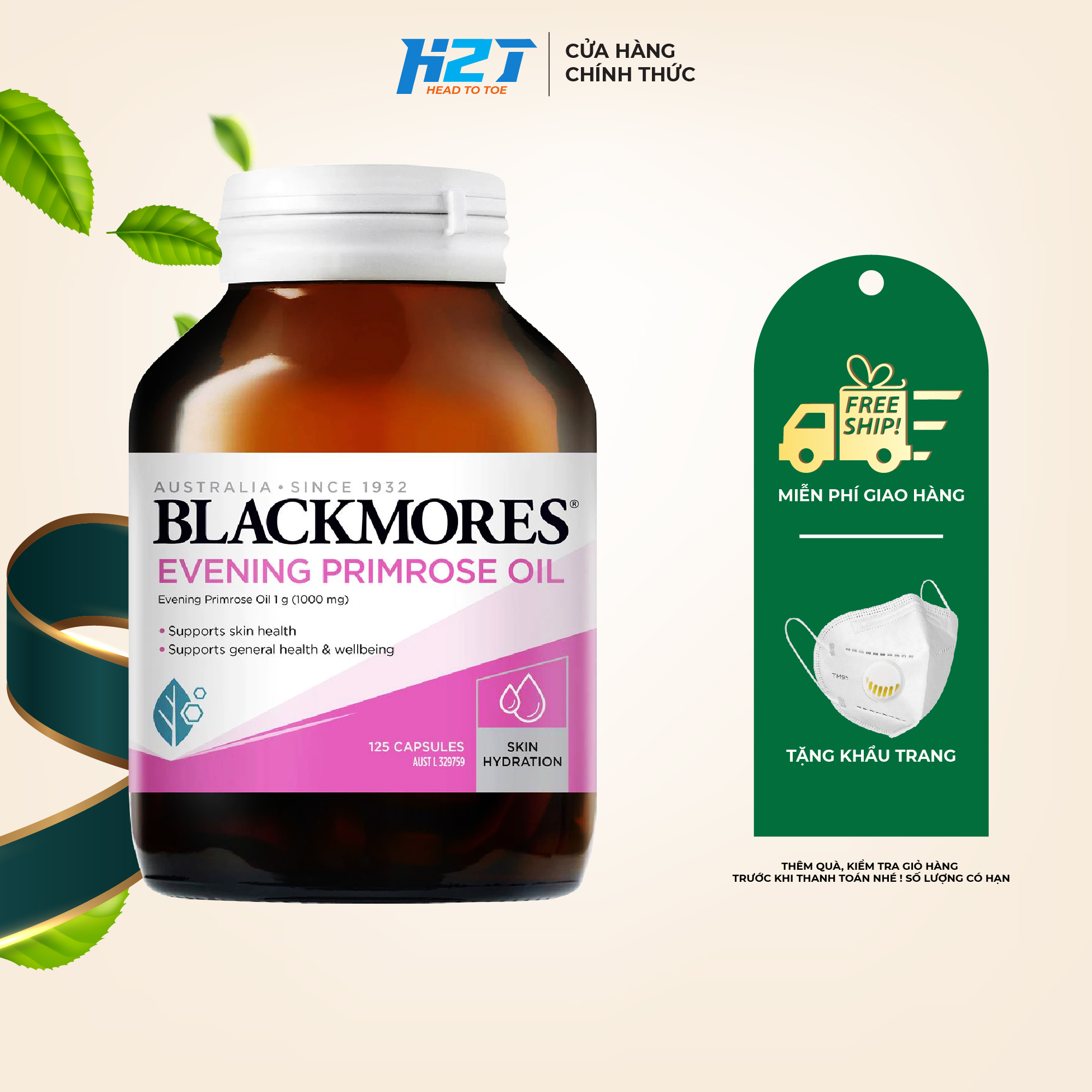 Viên uống tinh dầu hoa anh thảo blackmore evening primrose oil của úc 190