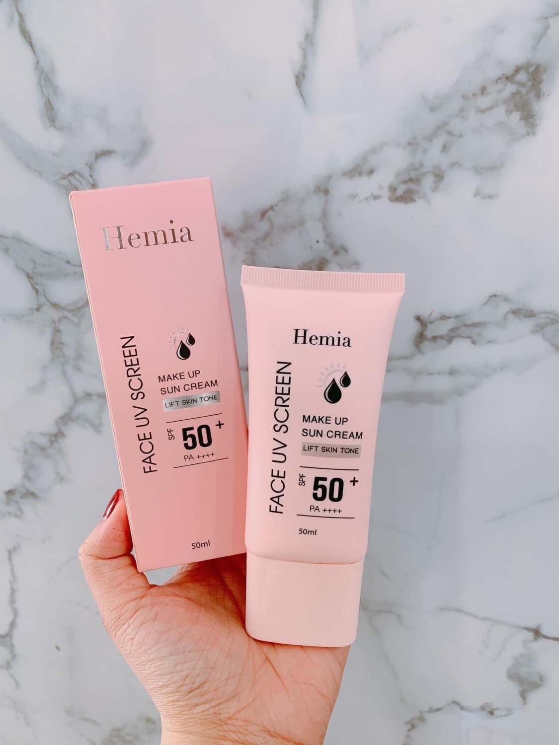 Kem Chống Nắng Hemia Hàn Quốc Dưỡng Trắng Make Up Bảo Vệ Da Chống Lão Hoá