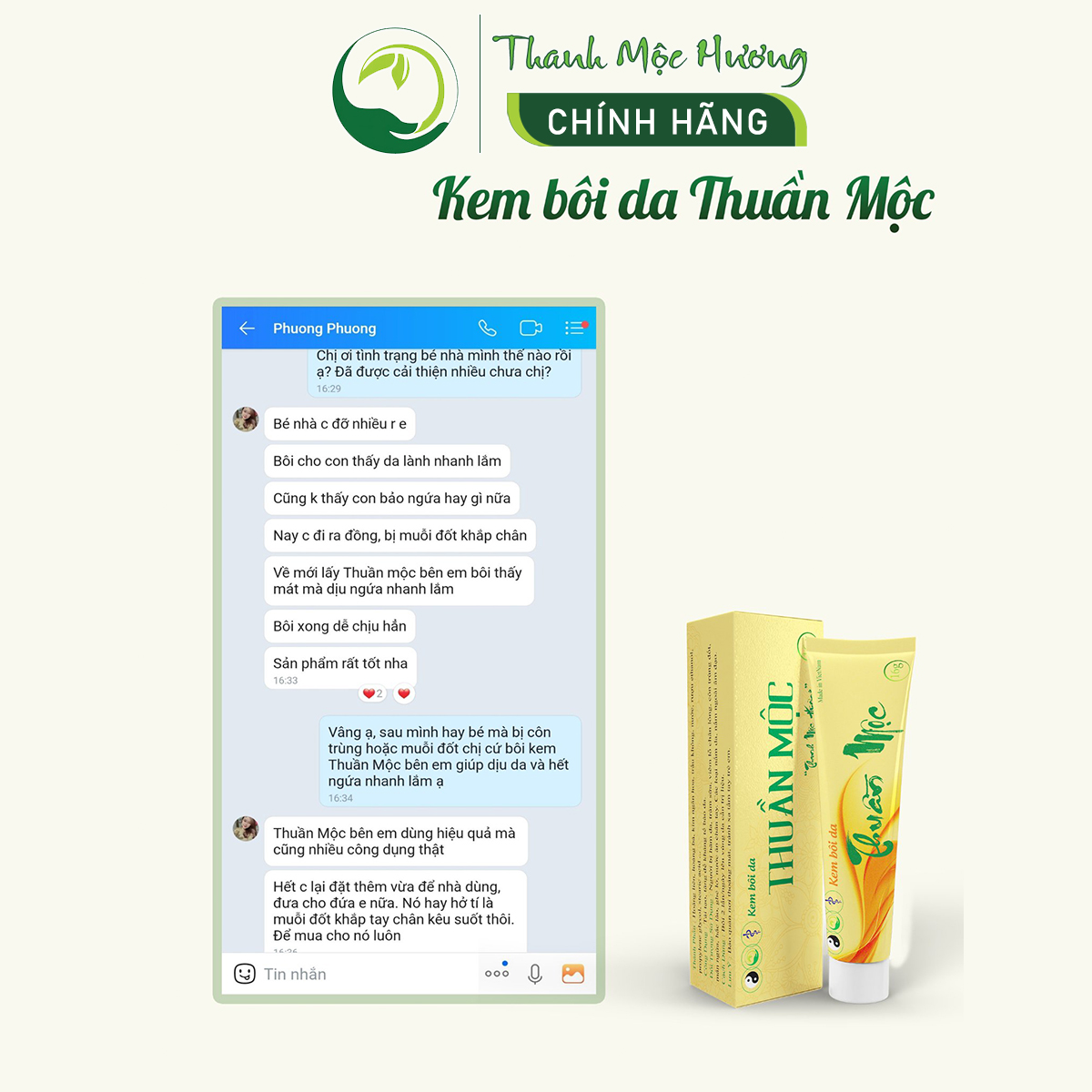 Kem bôi da Thuần Mộc Thanh Mộc HƯơng