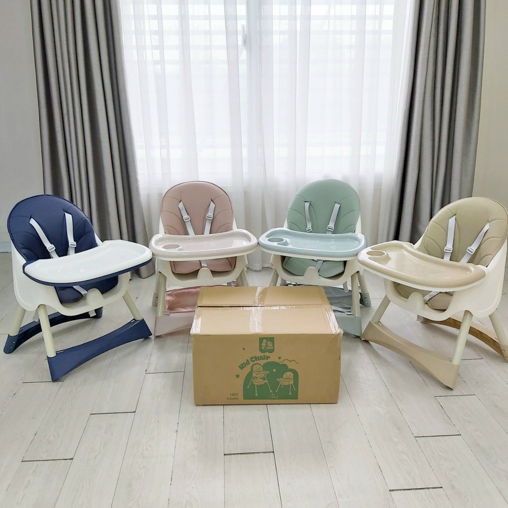Ghế ăn dặm Umoo cao cấp có Đệm ( 2 phiên bản có bánh xe và không bánh xe)
