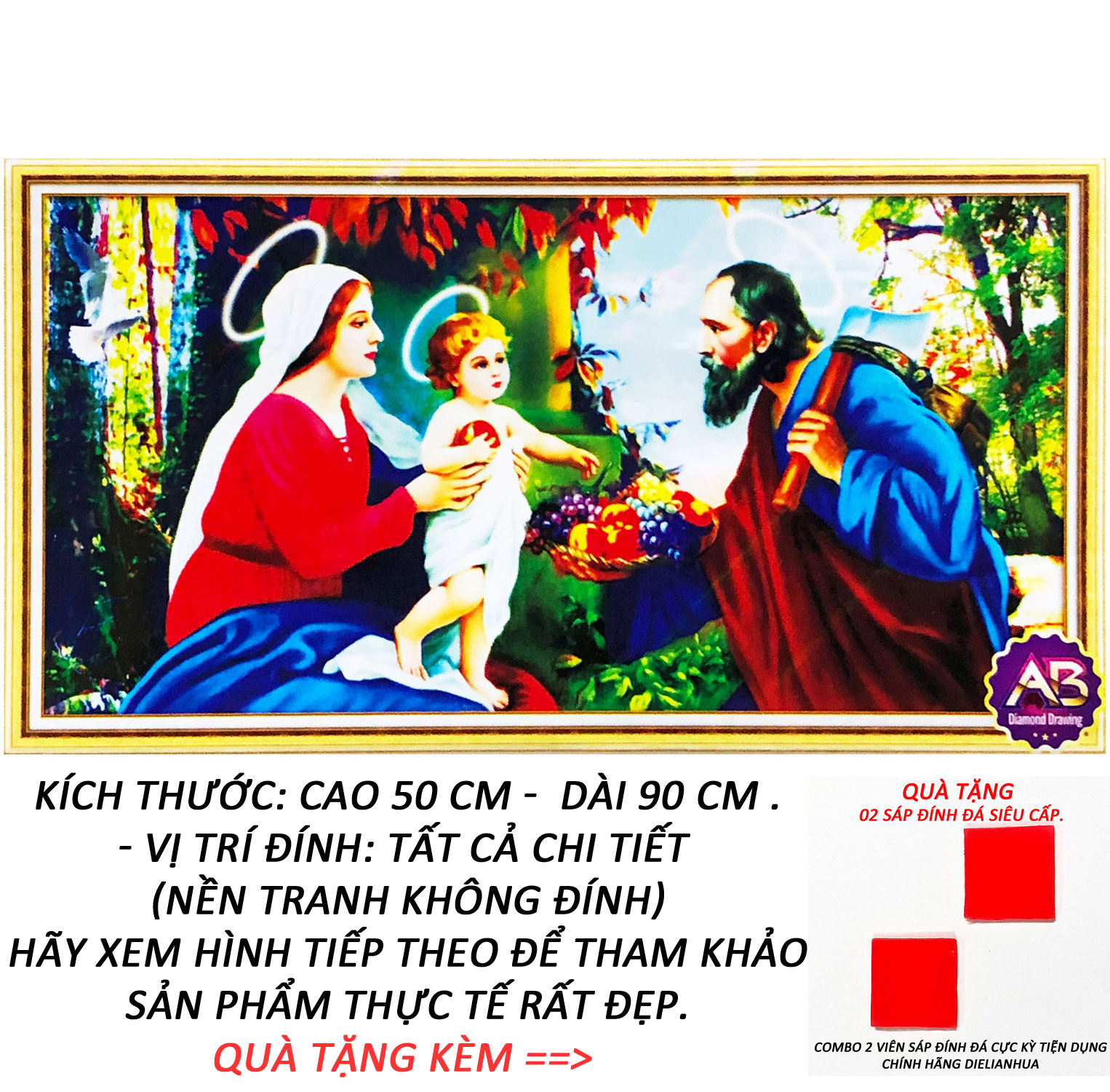 Tranh đính đá 5D  - Tri ân Cô Thầy - Tranh Minh Hiền