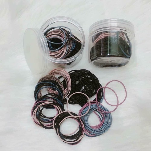 Hộp 100 thun cột tóc phong cách Hàn Quốc