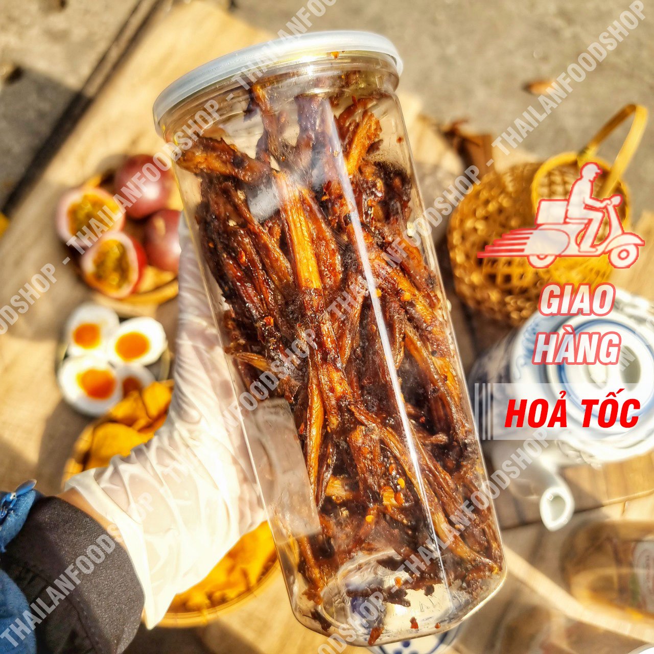 Khô Cá Kèo Sate Ram Giòn Ăn Liền - Lon 250Gram