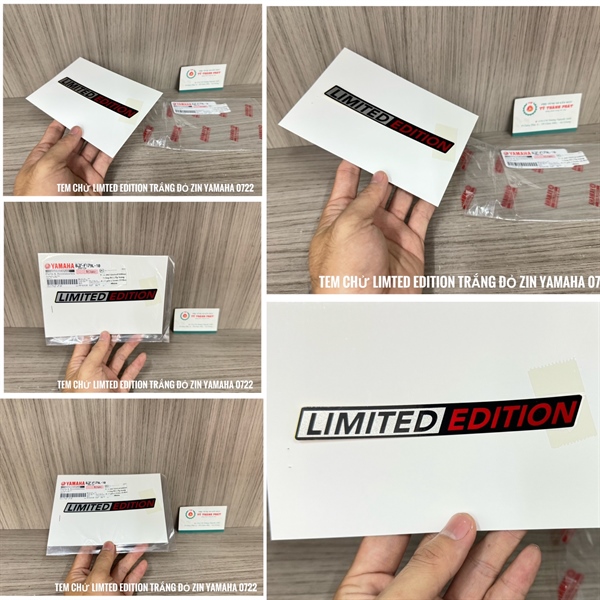 Tem chử Limted Edition Trắng Đỏ ( Ốp bụng dưới yên ) Janus 2020 Đen Nhám ( 1 Miếng ) BJ7F179L1000