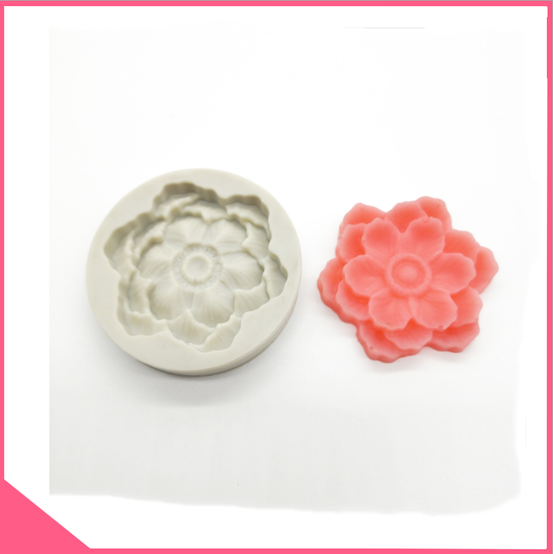 Khuôn silicon 4d làm rau câu hình hoa sen đá