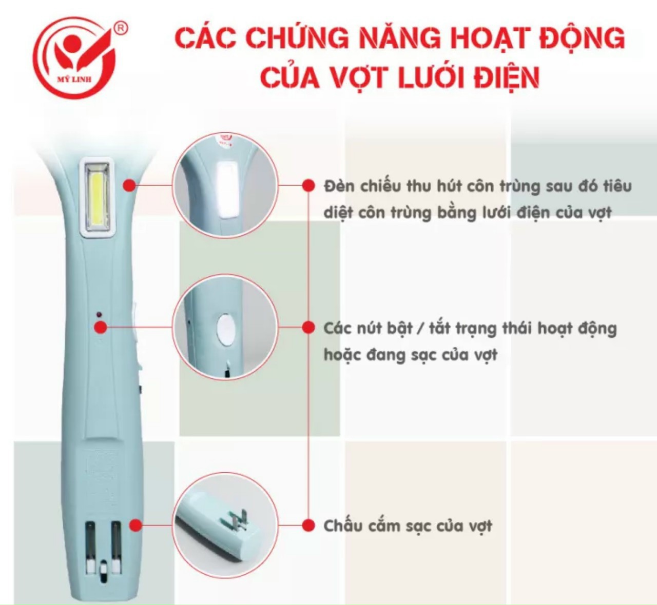 Vợt muỗi Mỹ Linh