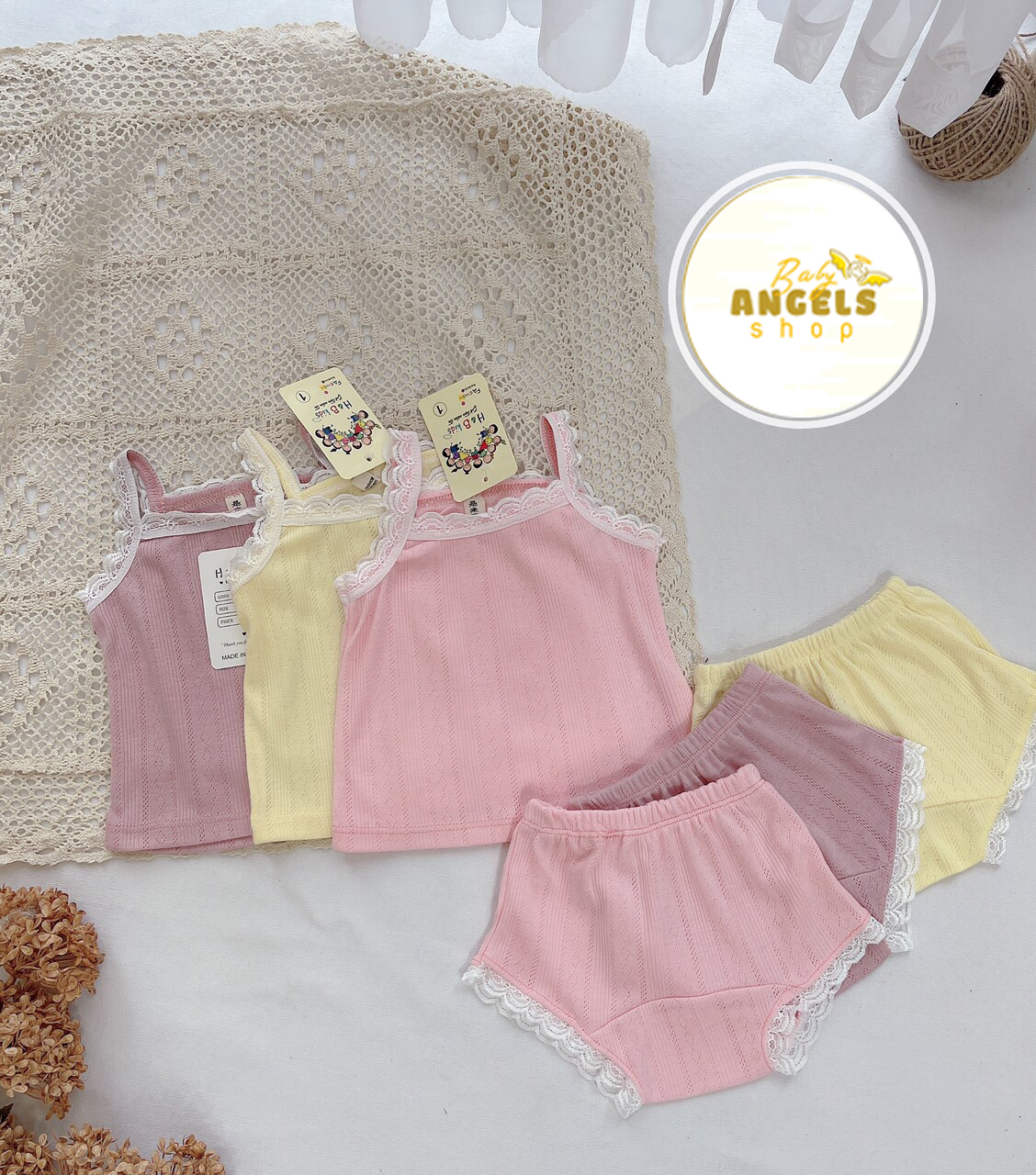 Đồ bộ 2 dây mát mẻ cho bé gái ( 8-22kg)