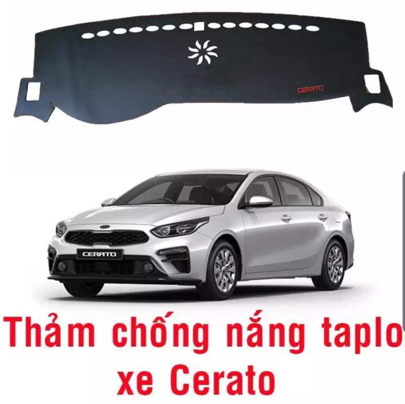 Thảm phủ taplo da xe Kia Cerato 2019 , thảm taplo da vân cacbon