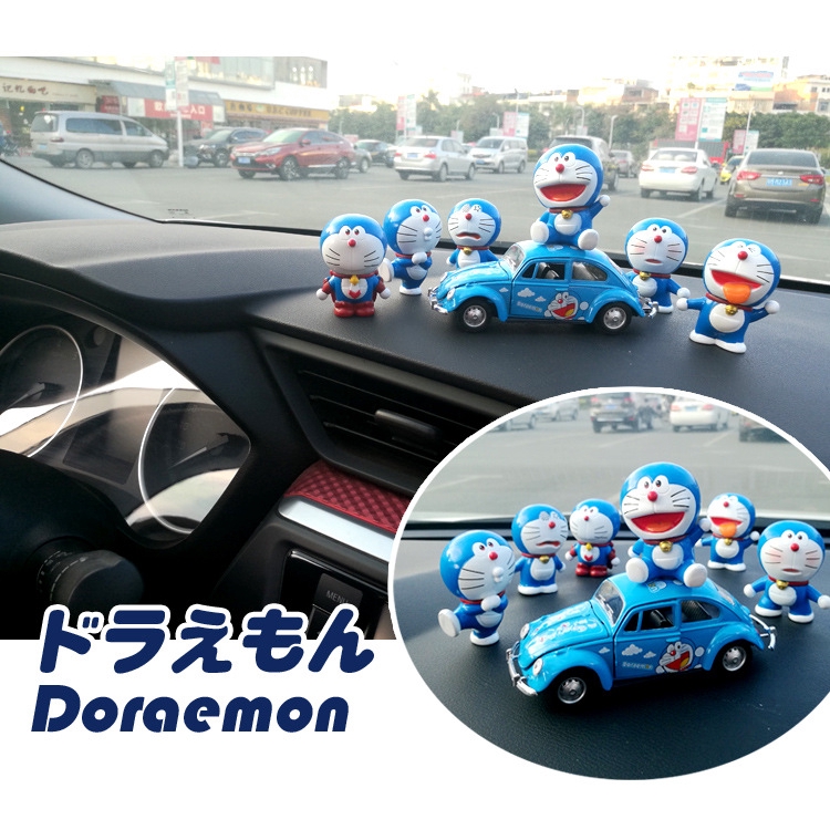 【Set 6 Mô Hình Doraemon Trang Trí Xe Hơi